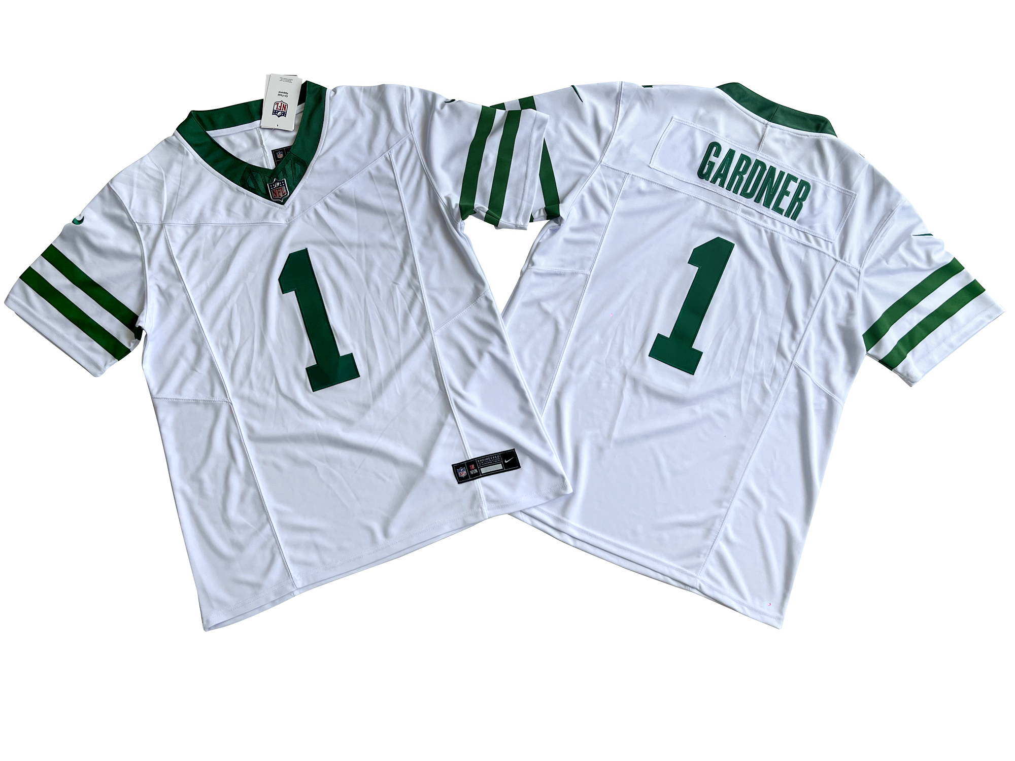 2023 NFL Men New York Jets 1 Ahmad Sauce Gardner Nike Vapor F.U.S.E. Limited Jersey